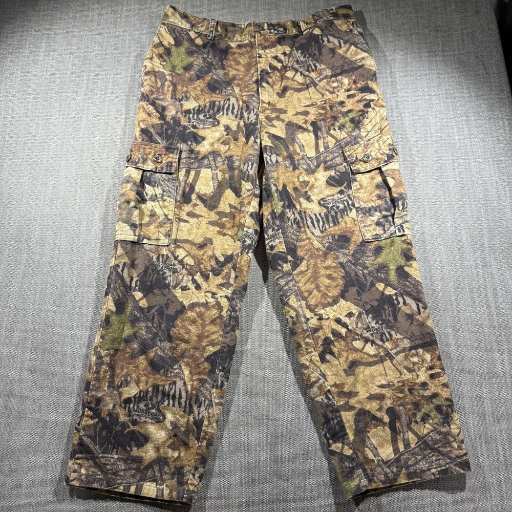 Jerzees‎ Pants Mens 34x30 Brown Camo Cargo Flannel Hunting USA Workwear Outdoor